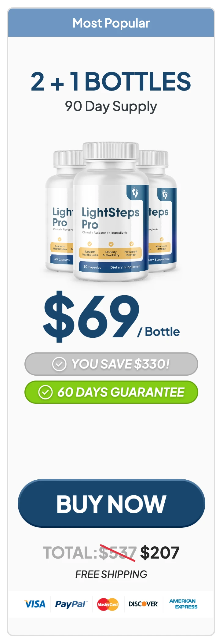 LightSteps Pro 3 bottles