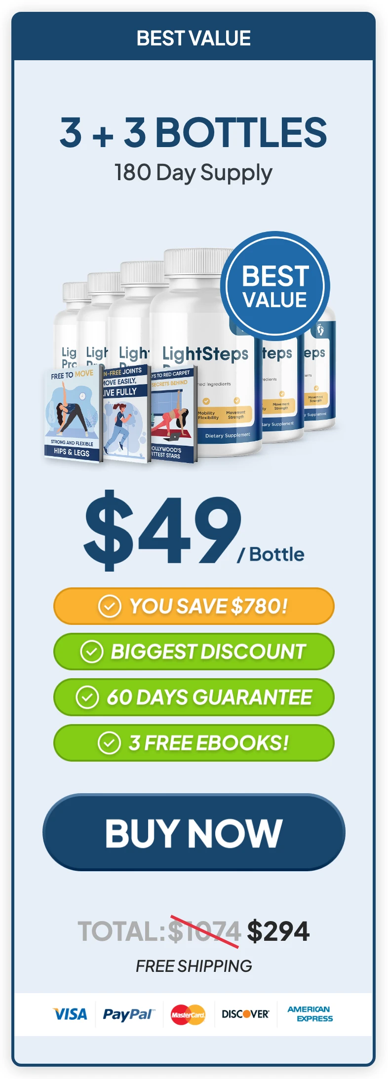LightSteps Pro 6 bottles